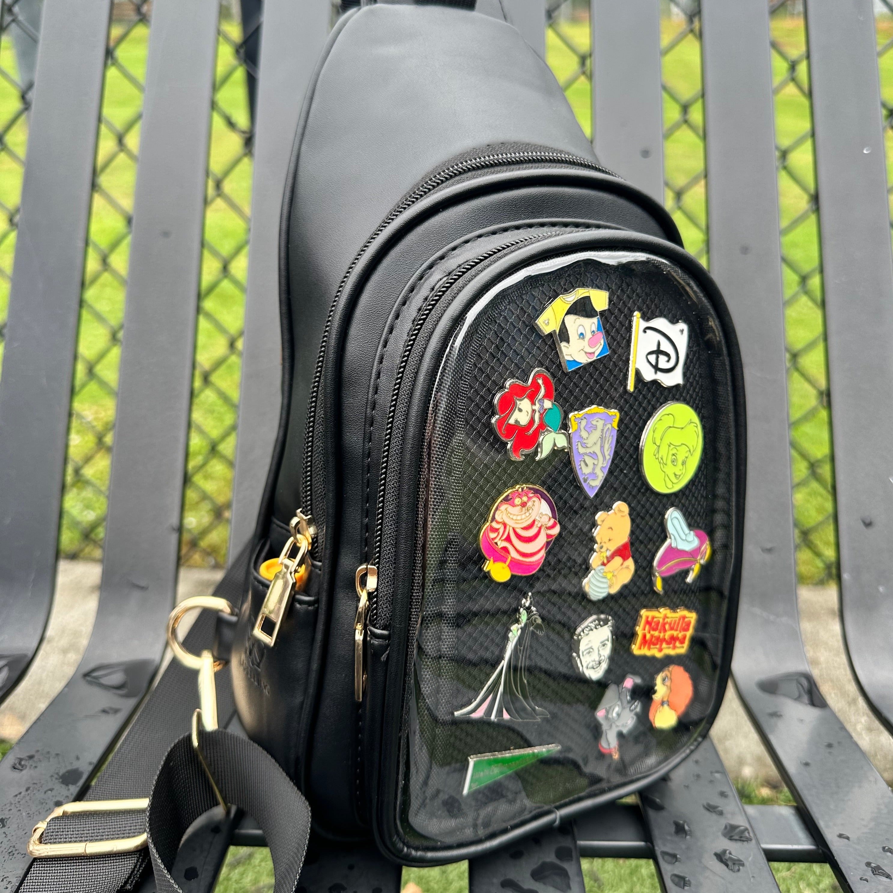 Lapelling ITA Crossbody Bag Black (Gold Hardware)