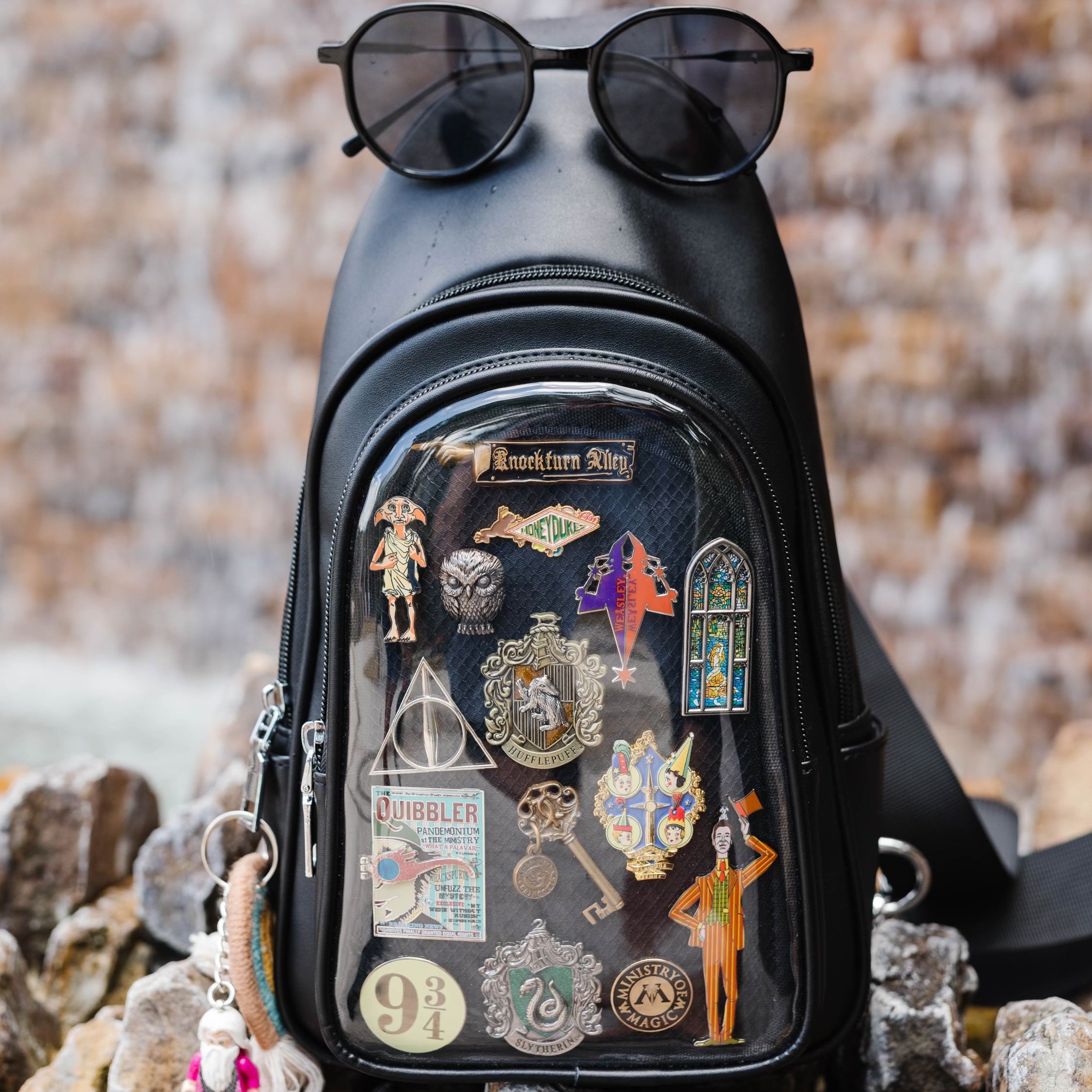 Lapelling ITA Crossbody Bag Black (Silver Hardware)