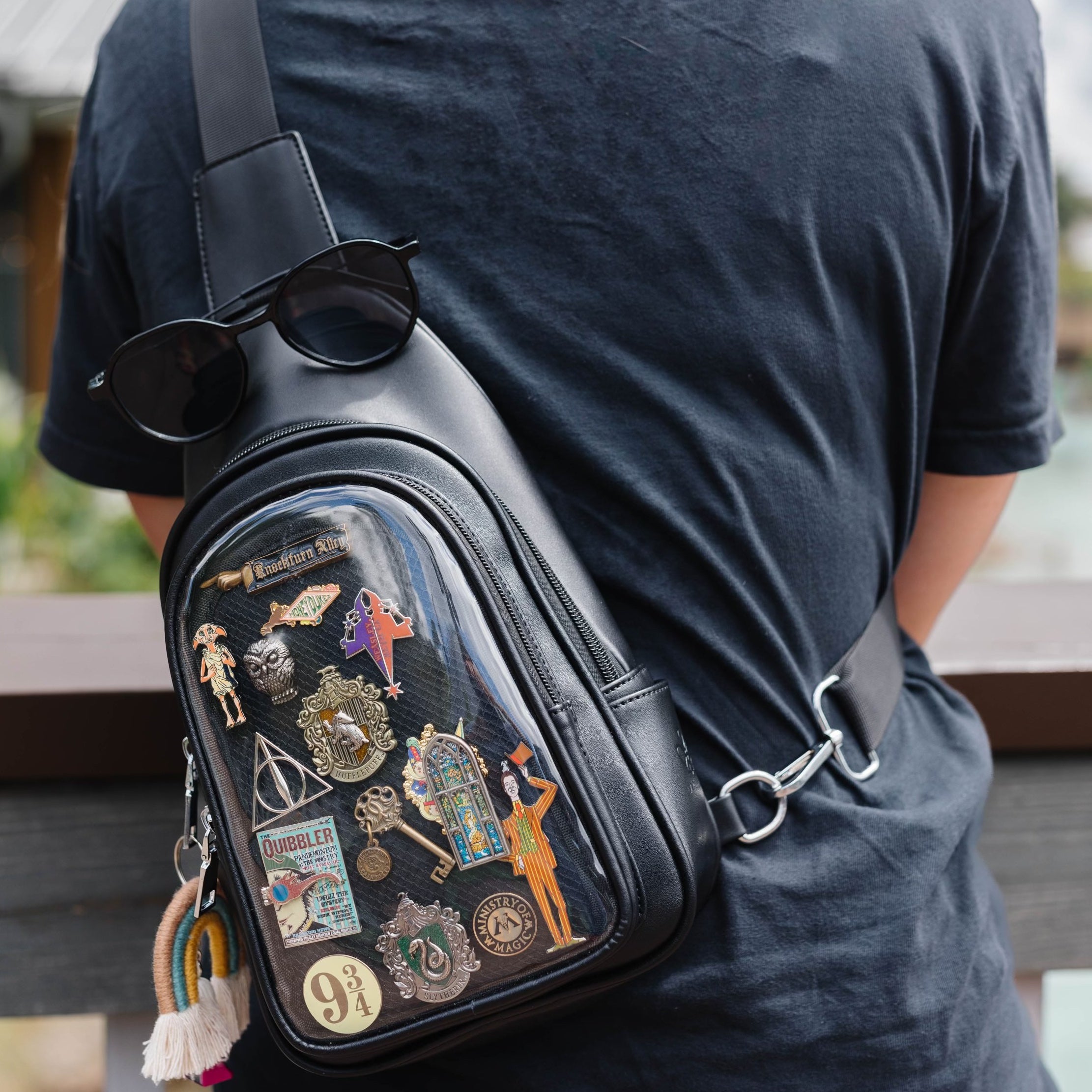 Lapelling ITA Crossbody Bag Black (Silver Hardware)